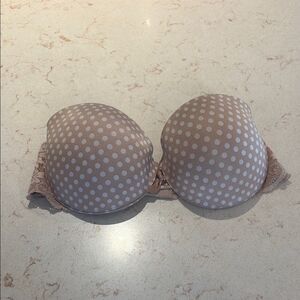 Victoria’s Secret angels polka dot strapless bra SZ 36C